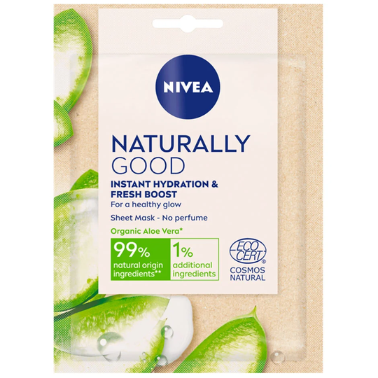 Naturally Good Aloe Vera Sheet Mask, 1 st Nivea Kasvonaamio