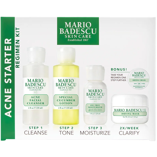 Acne Starter Kit, Mario Badescu Kasvoille