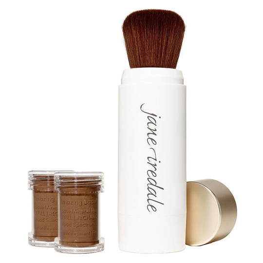 Jane Iredale Amazing Base Refillable Brush 2 x Refills - Mahogany