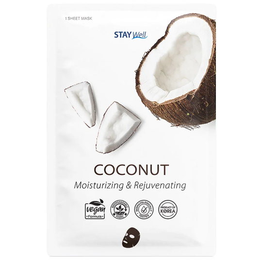Vegan Sheet Mask Coconut, Stay Well Kasvonaamio