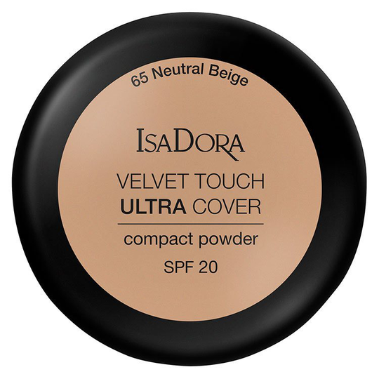 IsaDora Velvet Touch Ultra Cover Compact Powder SPF 20 7,5 g ─ 65 Neutral Beige