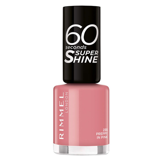 Rimmel London 60 Seconds Super Shine Nail Polish 8 ml ─ #235 Preppy In Pink