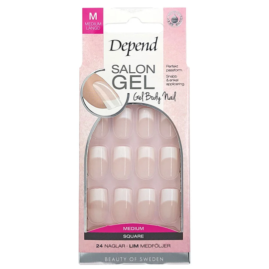 Salon Gel Nude Square Medium, Depend Tekokynnet