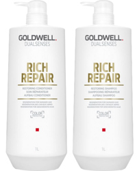 Dualsenses Rich Repair Restoring Conditioner 1000ml + Shampoo 1000ml