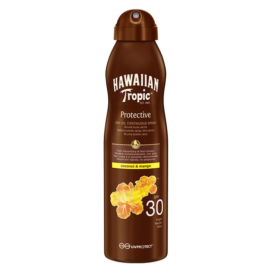 Hawaiian Tropic Protective Dry Oil Continuous Spray SPF 30 180ml