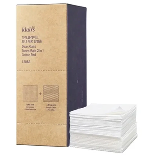 Toner Mate 2 in 1 Cotton Pad, Klairs Kasvojen puhdistus