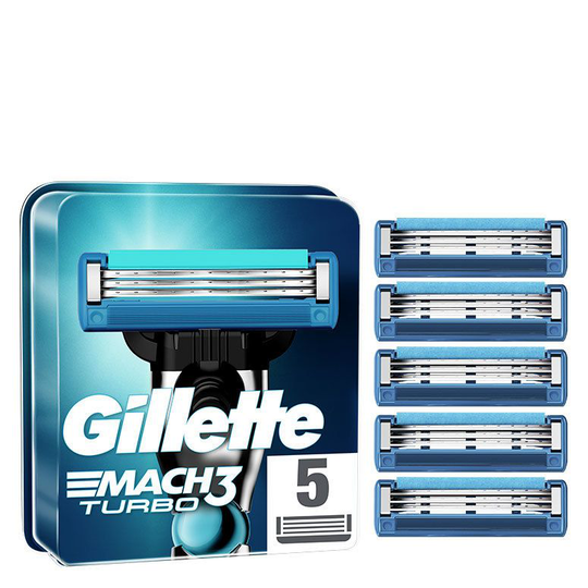 Gillette Mach3 Turbo Men's Razor Blade Refills 5 kpl