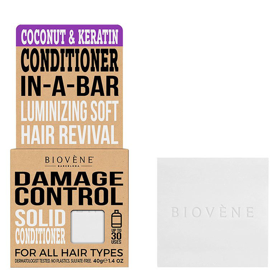 Biovène Damage Control Coconut & Keratin Solid Conditioner Bar 40 g