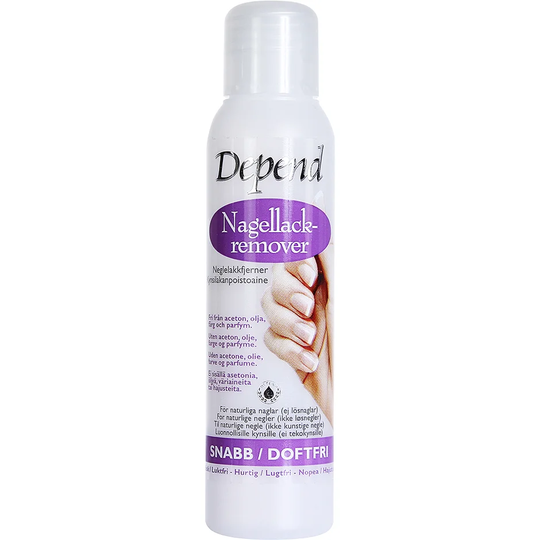 Depend Kynsilakanpoistoaine Nopea/Hajusteeton, 100 ml Depend Kynsilakan poisto