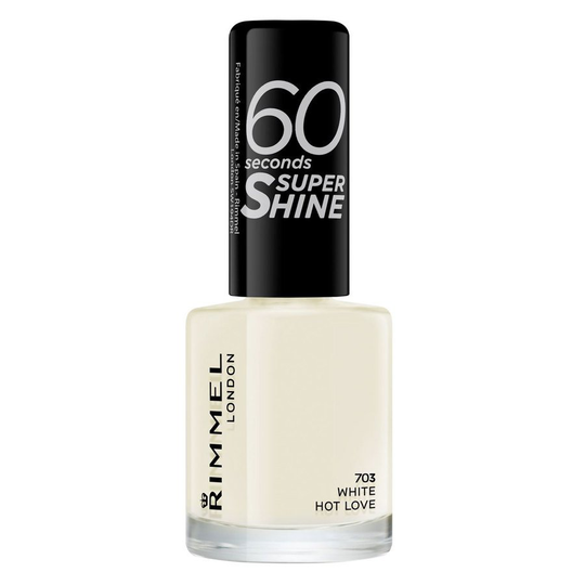 Rimmel London 60 Seconds Super Shine Nail Polish 8 ml ─ #703 White Hot Love
