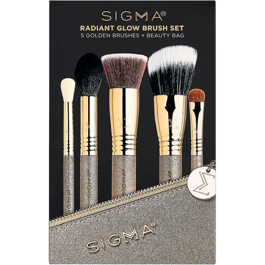Radiant Glow Brush Set, Sigma Beauty Siveltimet