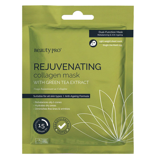 BeautyPro Rejuvenating Collagen Sheet Mask With Green Tea Extract 23 g