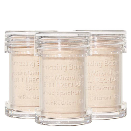 Jane Iredale Amazing Base Refillable Brush 3 Pack Refills - Ivory