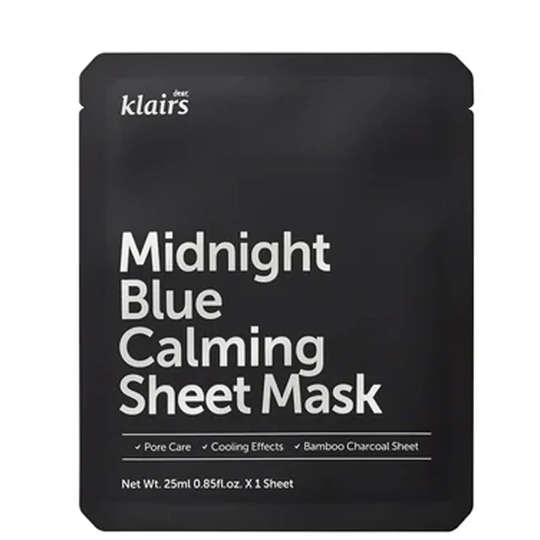 Midnight Blue Calming Sheet Mask, 25 ml Klairs Kasvonaamio