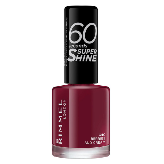 Rimmel London 60 Seconds Super Shine Nail Polish 8 ml ─ #340 Berries and Cream