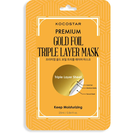 Premium Gold Foil Triple Layer Mask, 34 g Kocostar Kasvonaamio