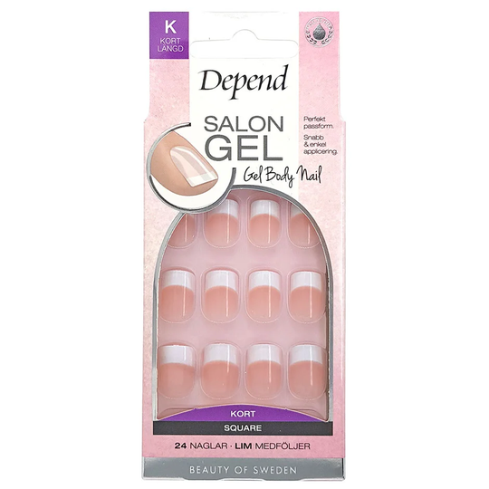 Salon Gel Rosa Square Kort, Depend Tekokynnet