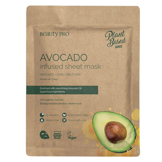 BeautyPro Plant Based Avocado Infused Sheet Mask 22 ml