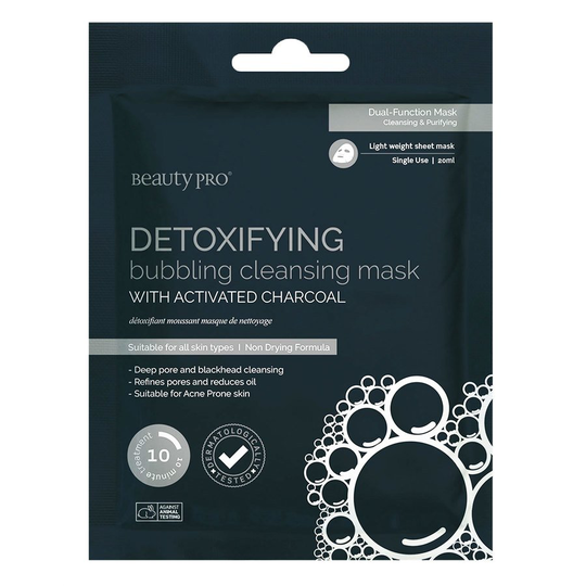 BeautyPro Detoxifying Bubbling Cleansing Mask With Activated Charcoal 20 ml