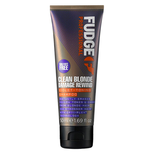 Fudge Clean Blonde Damage Rewind Violet Toning Shampoo 50ml