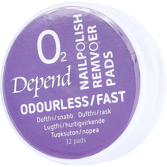 Depend O2 Nail Polish Remover Pads, Depend Kynsilakan poisto