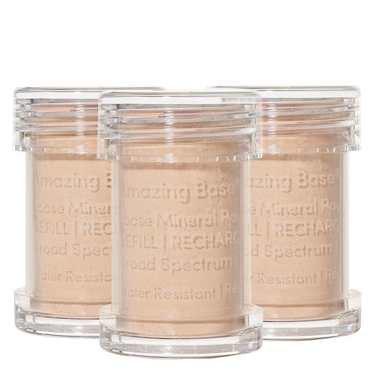 Jane Iredale Amazing Base Refillable Brush 3 Pack Refills - Amber