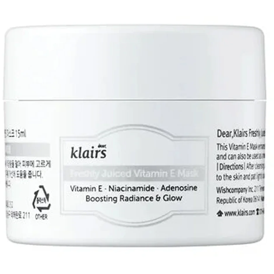 Klairs Freshly Juiced Vitamin E Mask, 15 ml Klairs Kasvonaamiot