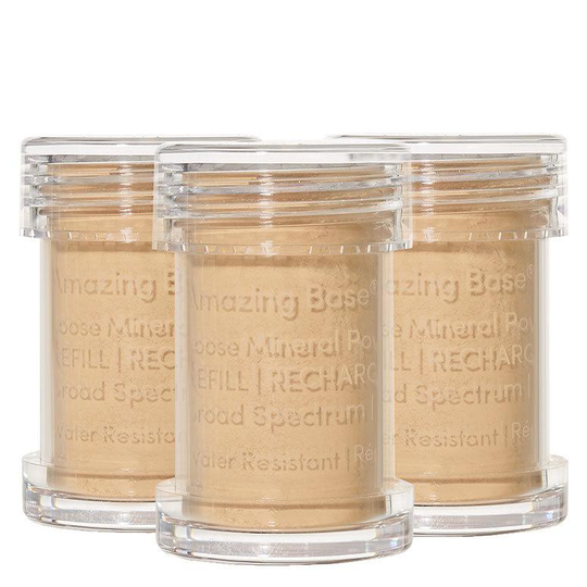 Jane Iredale Amazing Base Refillable Brush 3 Pack Refills - Warm Sienna