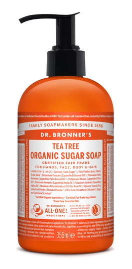 Tea Tree Organic Sugar Soap 355 ml
