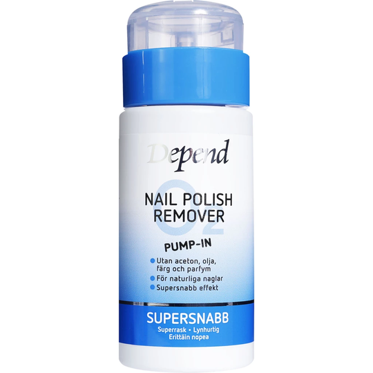 O2 Blue Pump-In Nail Polish Remover 125 ml