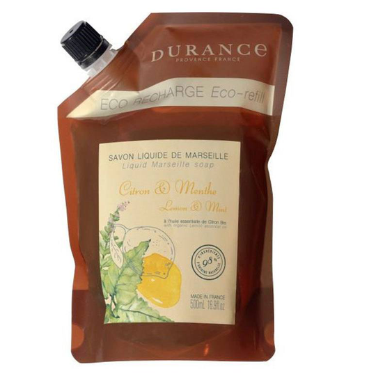 Durance Liquid Soap Eco-Refill Lemon & Mint 500ml
