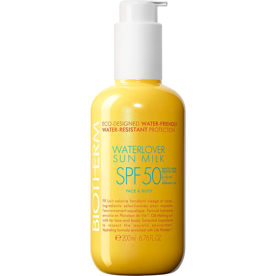Biotherm Waterlover Sun Milk SPF 50, 200 ml Biotherm Aurinkosuoja kasvot