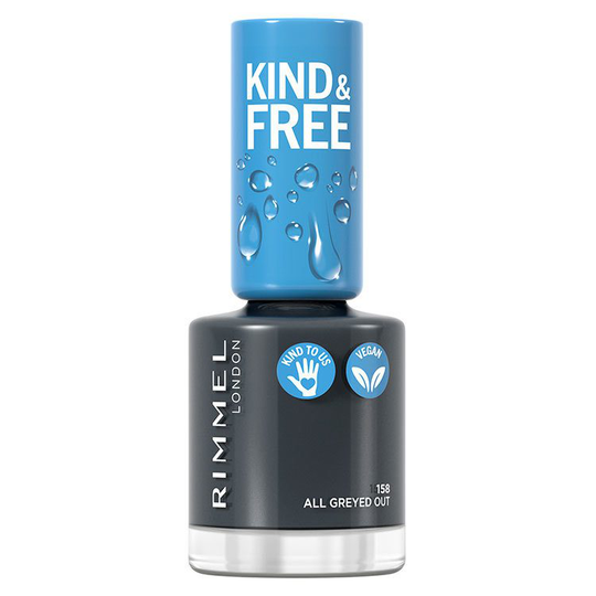 Rimmel London Kind & Free Nail Polish Lacquer 8 ml - 158 All Greyed Out