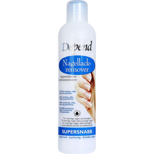 Depend Kynsilakanpoistoaine Erittäin Nopea, 100 ml Depend Kynsilakan poisto