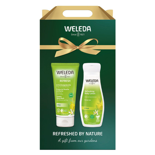 Weleda Refreshed By Nature Gift Set (Citrus Body Wash + Citrus Body Lotion)