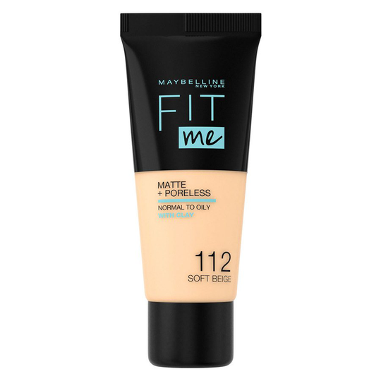 Maybelline Fit Me Matte + Poreless Foundation Soft Beige #112 30ml