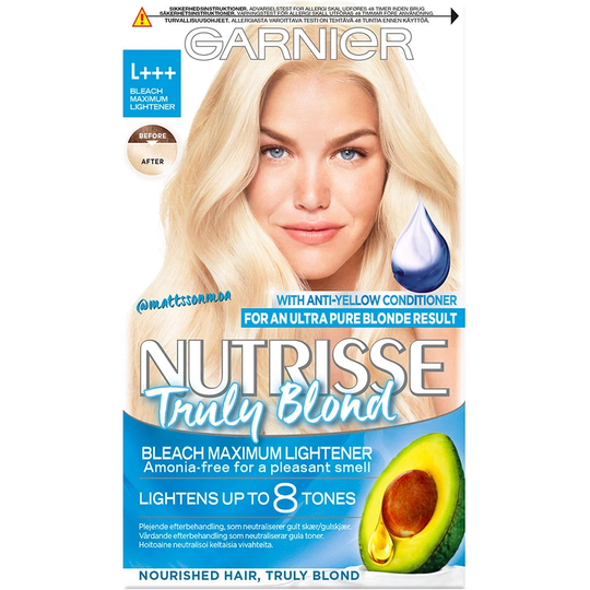 Garnier Nutrisse Truly Blond L+++ Ultimate Platinum Blonde, Garnier Vaalennus
