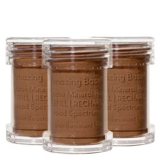 Jane Iredale Amazing Base Refillable Brush 3 Pack Refills - Mahogany