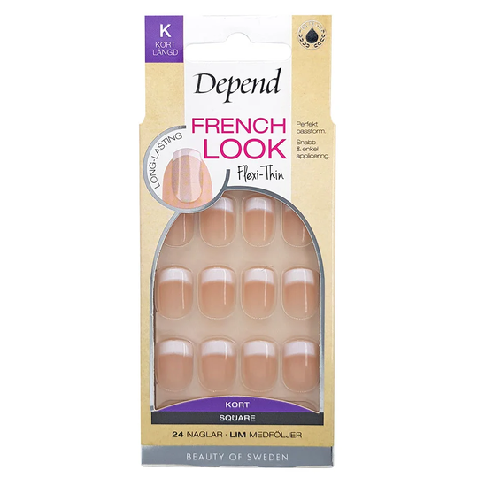 French Look Beige Square Kort, Depend Tekokynnet