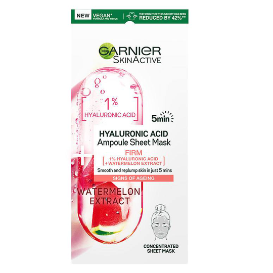 Garnier SkinActive Ampoule Sheet Mask Hyaluronic Acid + Watermelon 15 g