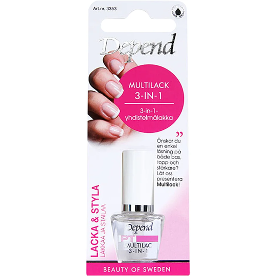 Multi-Nail Polish 3-in-1, Depend Värilakat