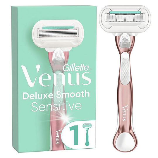 Gillette Venus Deluxe Smooth Sensitive Rose Gold Razor 1 Blade