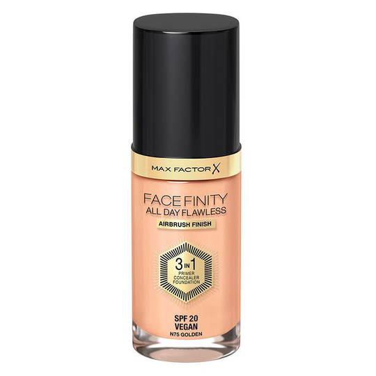 Max Factor Facefinity All Day Flawless 3-In-1 Foundation Vegan #75 Golden 30ml