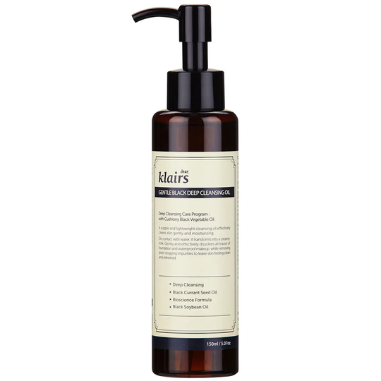 Gentle Black Deep Cleansing Oil, 150 ml Klairs Kasvojen puhdistus