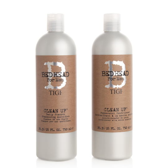 TIGI Bed Head For Men Clean Up Shampoo & Conditioner 2x750ml