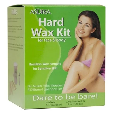 Brazilian Hard Wax Kit for Face & Body, Andrea Vaha