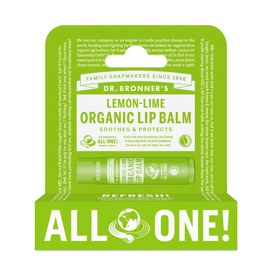 Lemon Lime Organic Lip Balm Hang Pack, 6 g Dr. Bronner's Huulten hoito