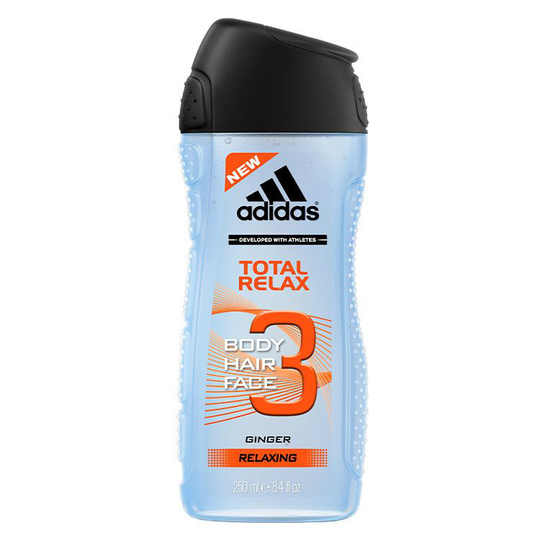 Adidas Total Relax 3-In-1 Body, Hair And Face Shower Gel For Him 250 ml