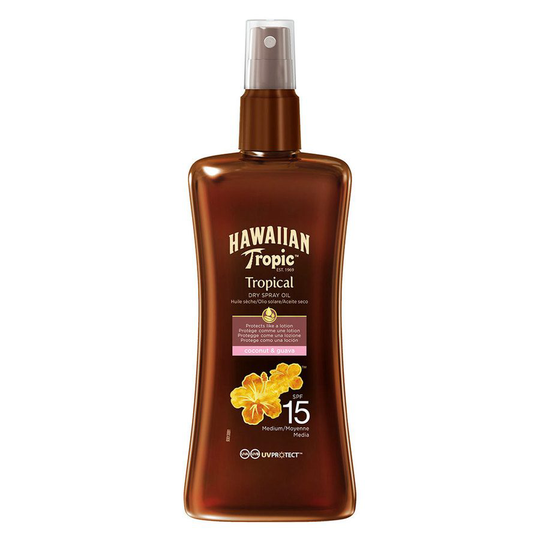 Hawaiian Tropic Protective Dry Spray Oil SPF15 200ml