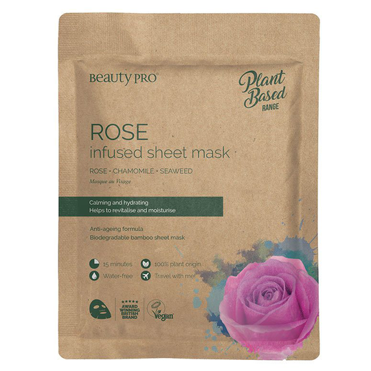 BeautyPro Plant Based Rose Infused Sheet Mask 22 ml